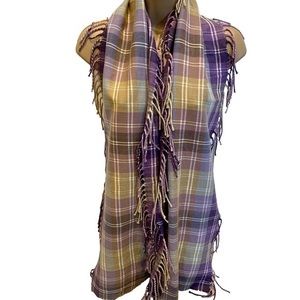 James Pringle‎ Weavers Pastel Fusion Plaid Acrylic Winter Scarf